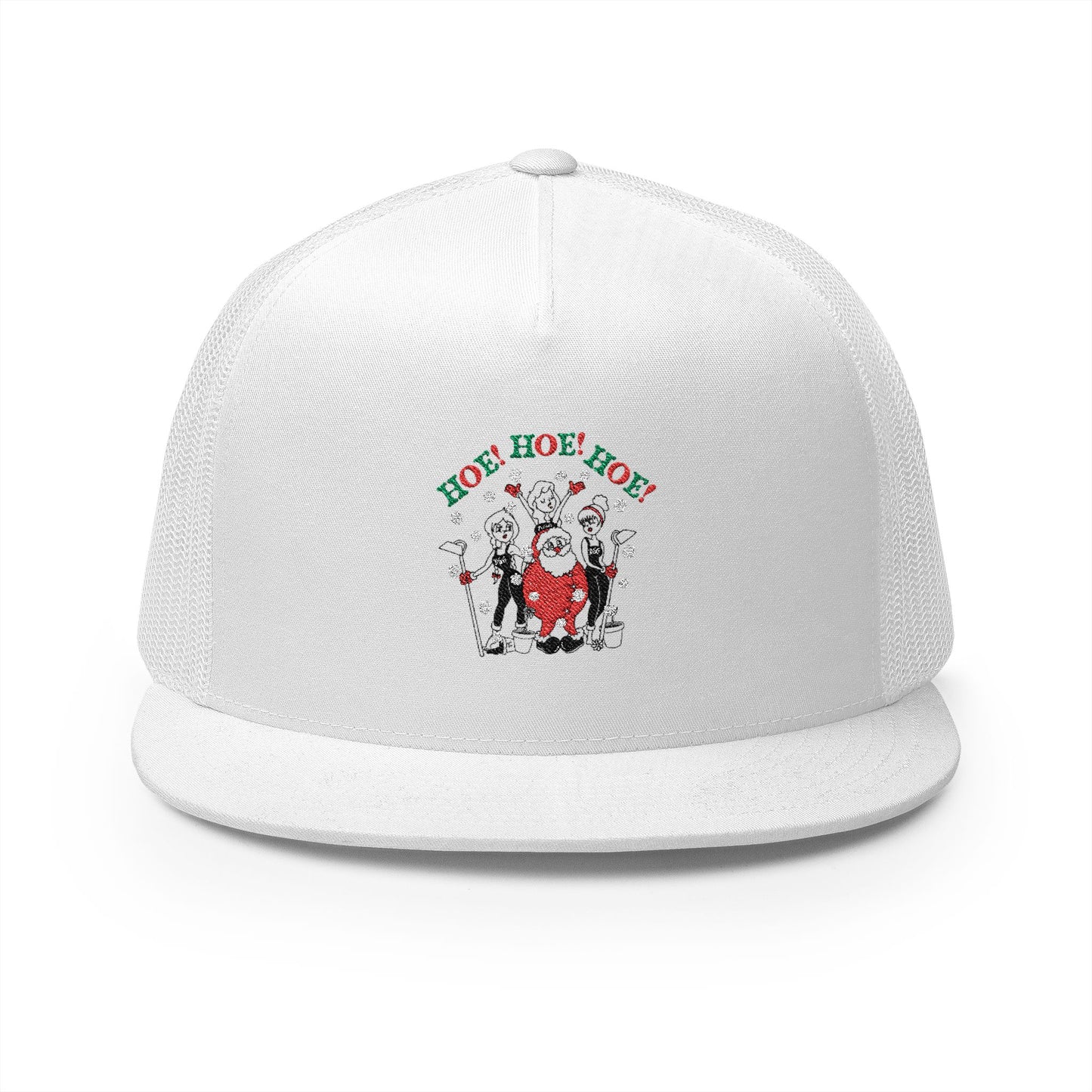 Trucker Cap — 'Hoe Hoe Hoe!' Santa Embroidered Christmas Hat
