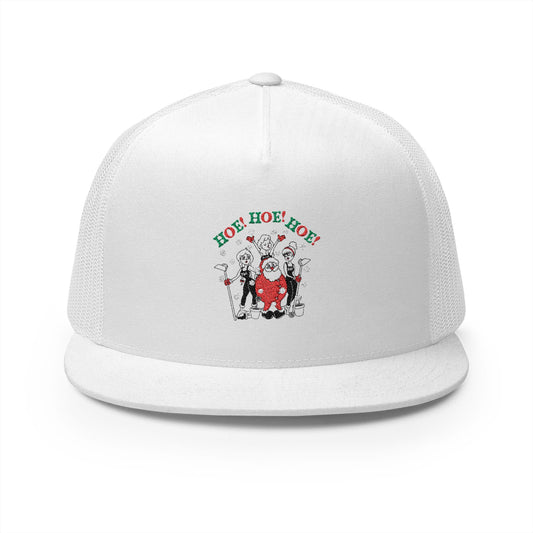 Trucker Cap — 'Hoe Hoe Hoe!' Santa Embroidered Christmas Hat