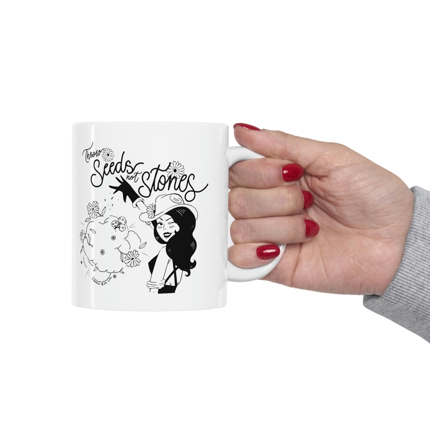 Throw Seeds Ceramic Mug 11oz